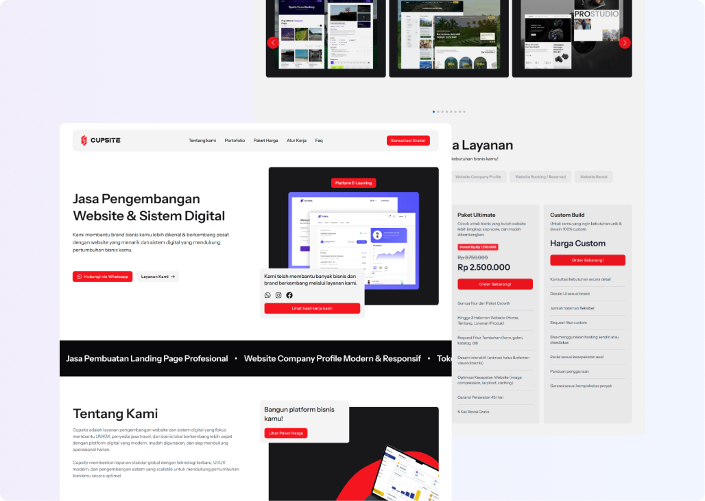Cupsite - Pricing Page
